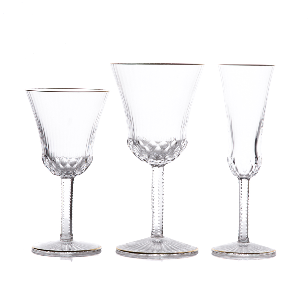 Appraisal: St Louis crystal Apollo pattern stems including water goblets wine