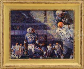 Appraisal: JOHN TERELAK American - THE CATCH -NEW ENGLAND PATRIOTS Oil