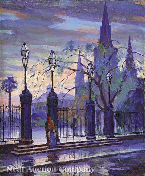 Appraisal: Clarence Millet American New Orleans - Jackson Square - Sunset