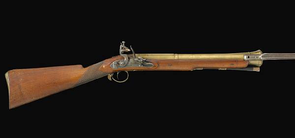 Appraisal: An English flintlock blunderbuss by Samuel Nockearly th century With