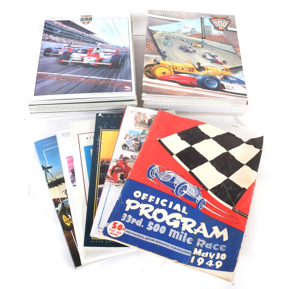 Appraisal: LOT OF INDIANAPOLIS RACE PROGRAMS - Lot of Indianapolis Race