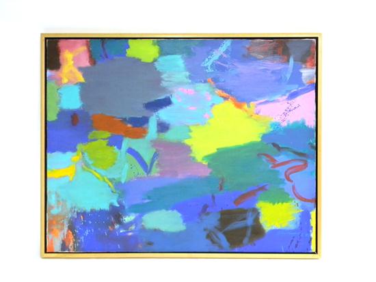 Appraisal: Stan Brodsky American b acrylic on canvas ''Ionian Green'' abstract