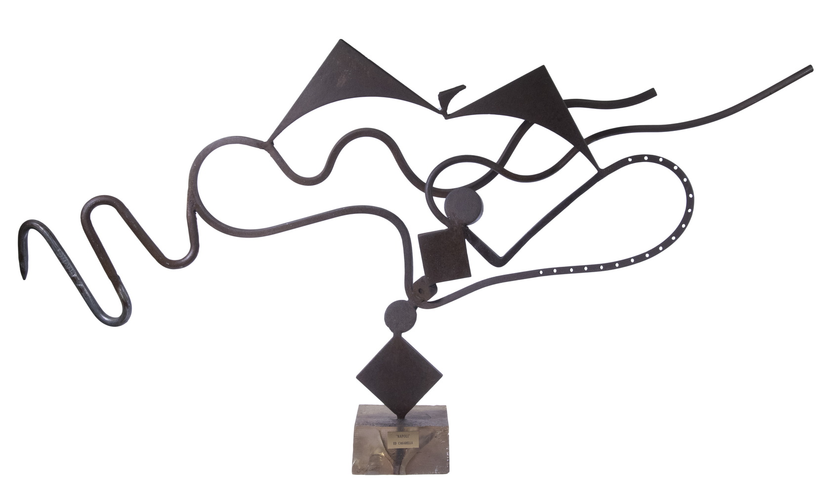 Appraisal: EDMOND CASARELLA NJ - Napoli a salvaged welded steel abstract