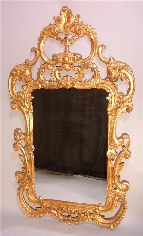 Appraisal: CHIPPENDALE STYLE GILT MIRROR h w in