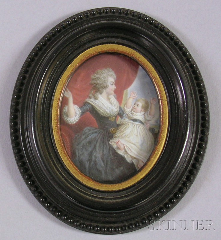 Appraisal: Framed Miniature Painted Portrait on Ivory of the Duchess of