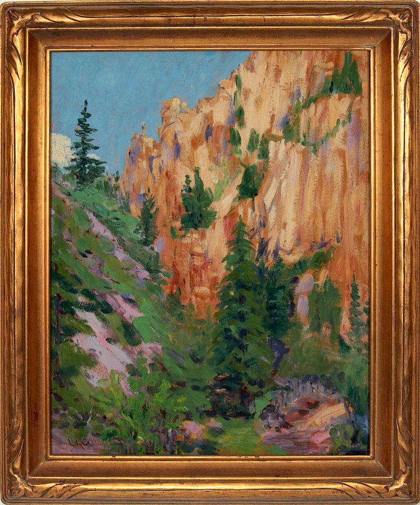 Appraisal: LESTER A GILLETTE - OIL ON PANEL Lester A Gillette