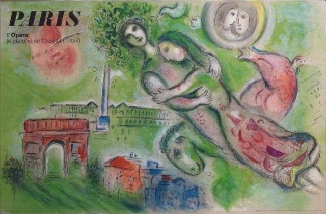 Appraisal: CHAGALL Marc Lithograph Poster Paris L'Opera D'Apres Marc Chagall -