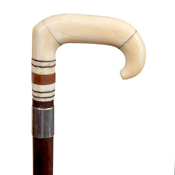 Appraisal: Whale s Tooth Dress Cane- Ca - Exclusive on Bidsquare