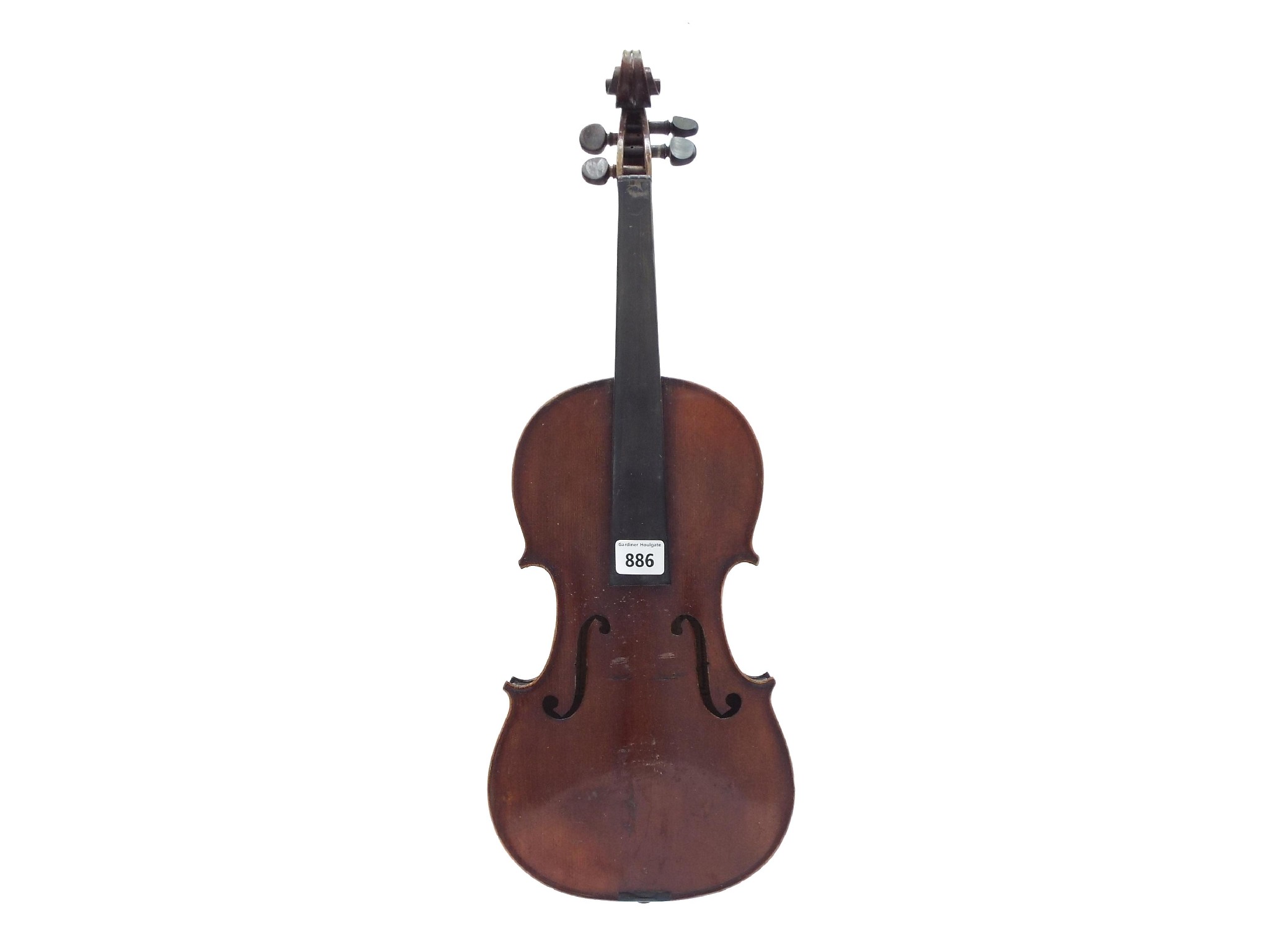 Appraisal: French violin labelled 'Le Mirecurtren' also labelled on the treble