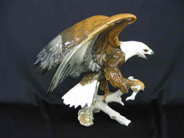 Appraisal: Hutschenreuther Porcelain Figurine of a BaldHeaded Eagle '' tall stunning