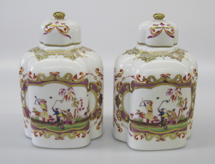 Appraisal: Eight-Piece Collection of Porcelain Items consisting of an attractive pair