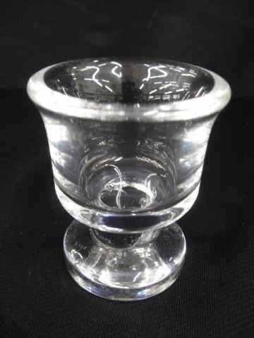 Appraisal: Steuben Crystal Toothpick Holder pedestal base signed '' tall excellent