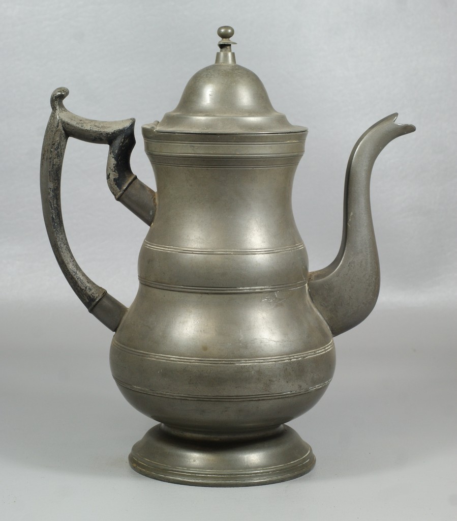 Appraisal: American pewter coffee pot by Boardman Co NY tall a