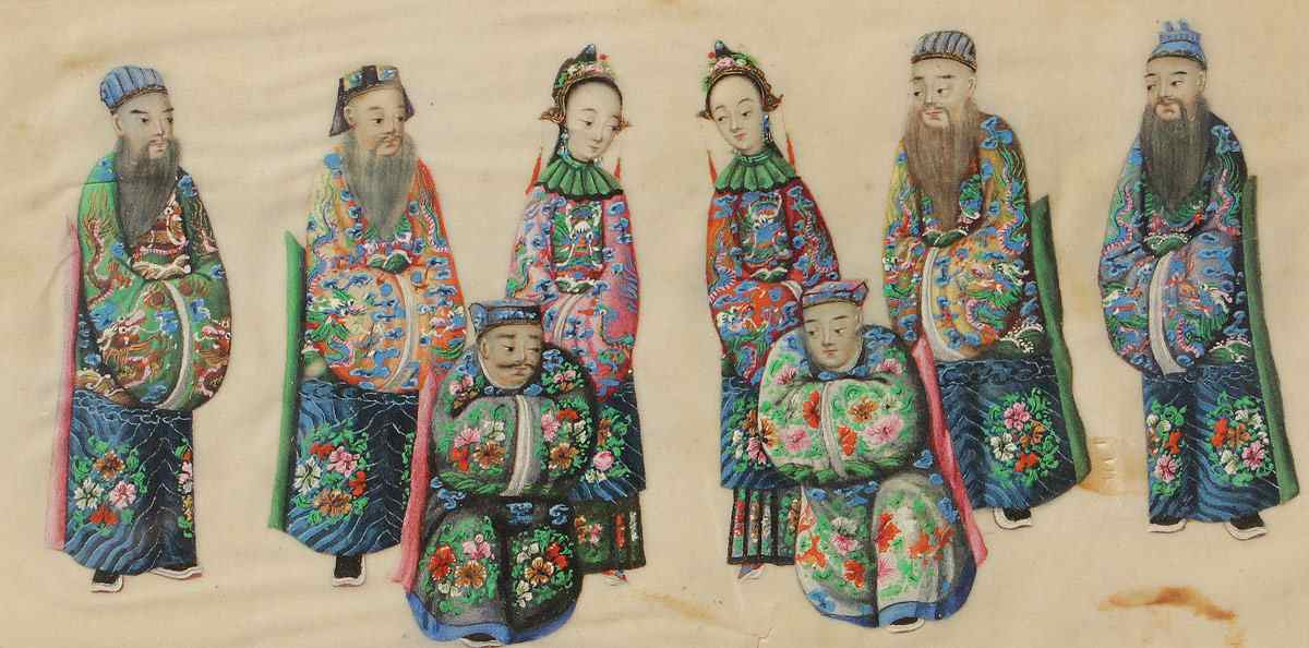 Appraisal: INTERESTING AND UNUSUAL ORIENTAL MINIATURE PAINTING Watercolor Silk Sight size