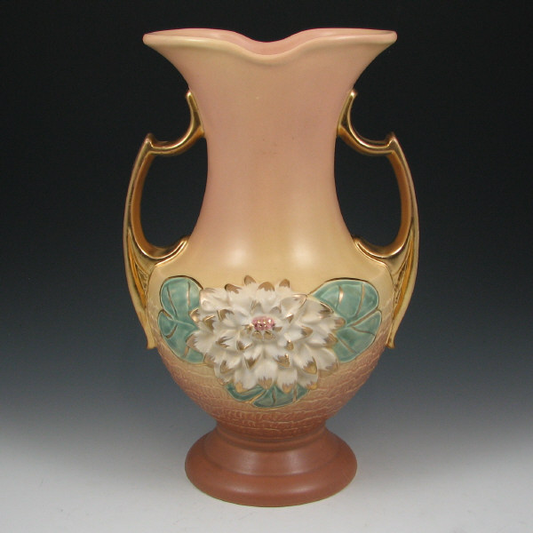 Appraisal: Hull Water Lily L- - Vase w Gold - Mint