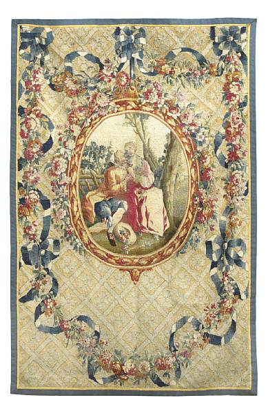 Appraisal: A Louis XVI Aubusson tapestry panel fourth quarter th century