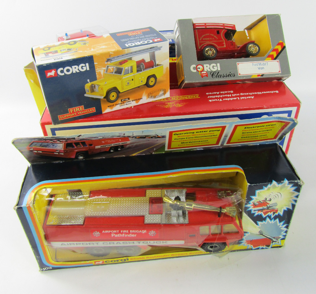 Appraisal: A collection of Corgi die-cast models of fire engines and