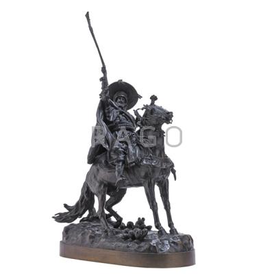 Appraisal: EVGENY ALEXANDROVICH LANCERAY Russian - Bronze sculpture of a Cossack