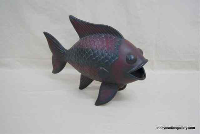 Appraisal: Large Ceramic Koi Fish FigurineThis is a nice home decorator