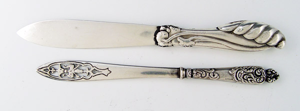 Appraisal: PIECE STERLING LETTER OPENERS INCLUDING GEORG JENSEN To include Circa