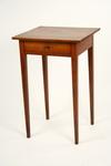 Appraisal: STAND - Hepplewhite style cherry stand with overhung top and