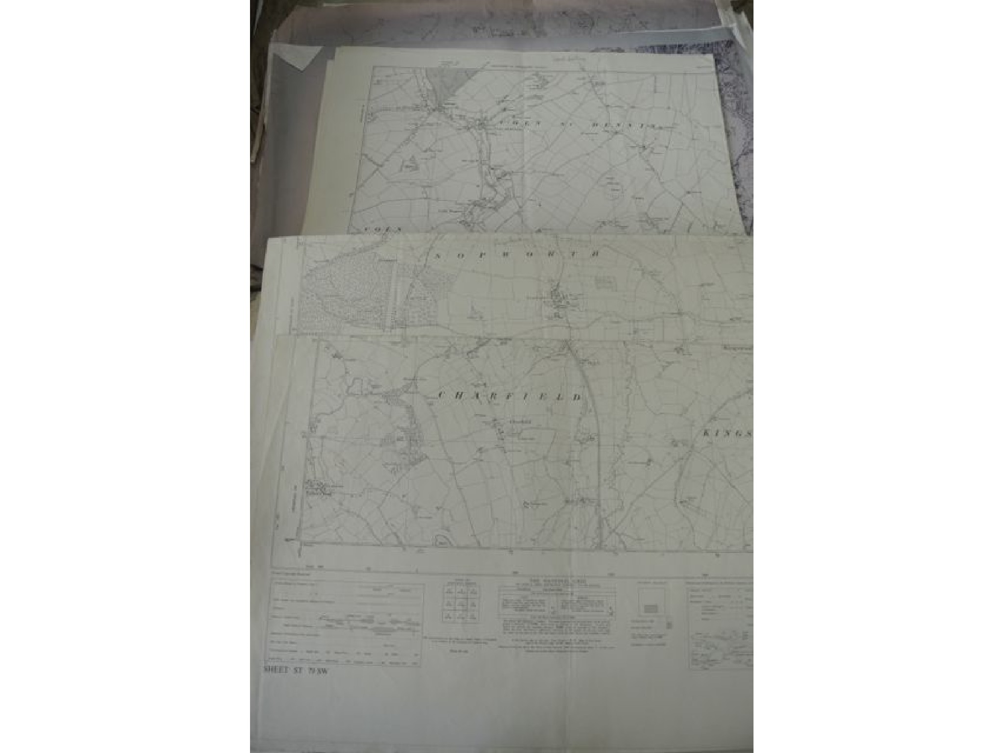 Appraisal: A folder containing a quantity of Ordnance Survey and other