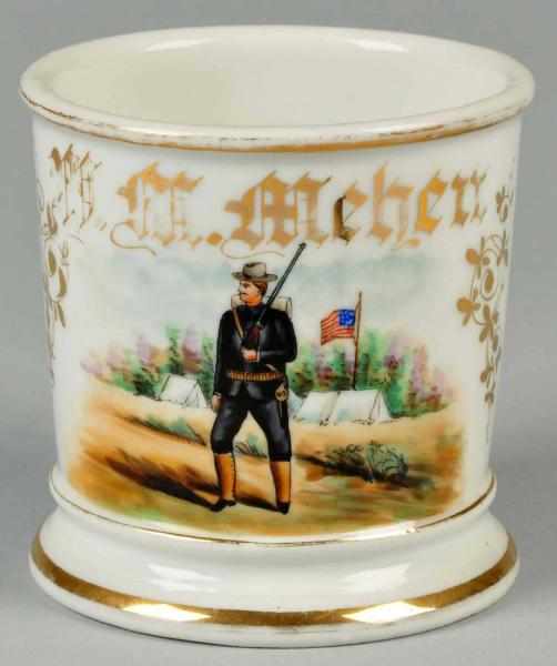 Appraisal: World War I Soldier Shaving Mug Description Gilt name W