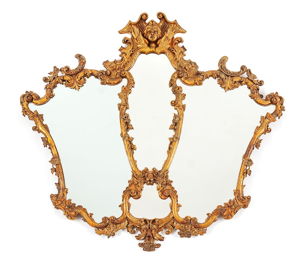 Appraisal: An Italian Giltwood Mirror An Italian Giltwood Mirror th Century