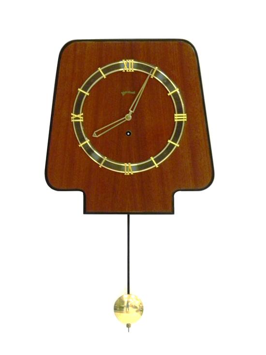 Appraisal: Mid-century design wall clock Westerstrands made in Sweden Mahogany with