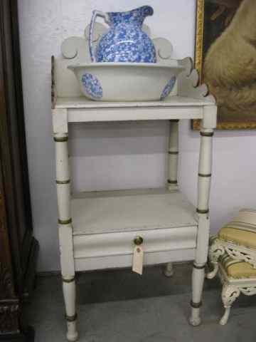 Appraisal: Antique Sheraton Washstand backsplash ''