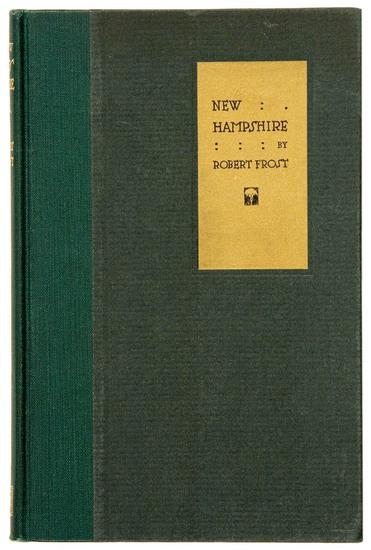 Appraisal: FROST Robert New Hampshire New York Henry Holt vo Quarter