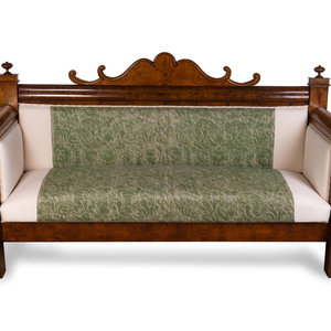 Appraisal: A Beidemeier Carved Walnut Settee TH CENTURY Height x length