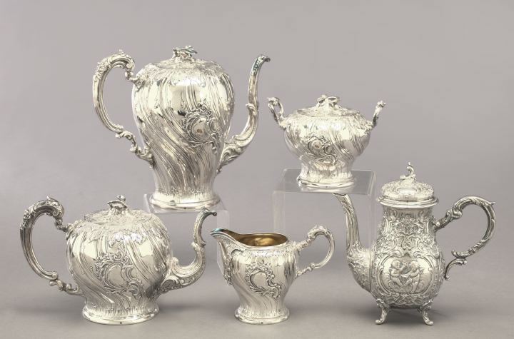 Appraisal: Five-Piece Group of Silver Serving Pieces first quarter th century