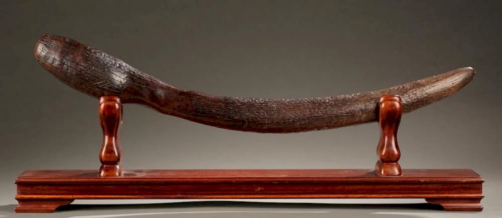 Appraisal: Kuba ivory pounder th th c An ivory pounder would