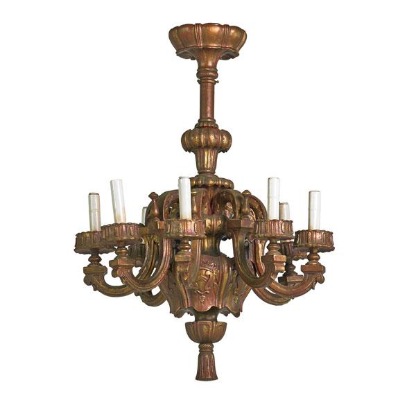 Appraisal: BAROQUE STYLE EIGHT ARM CHANDELIER Condition Report