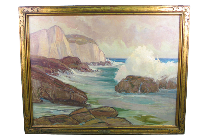 Appraisal: STEPHEN WARD Oregon born Oil on canvas A California coastline