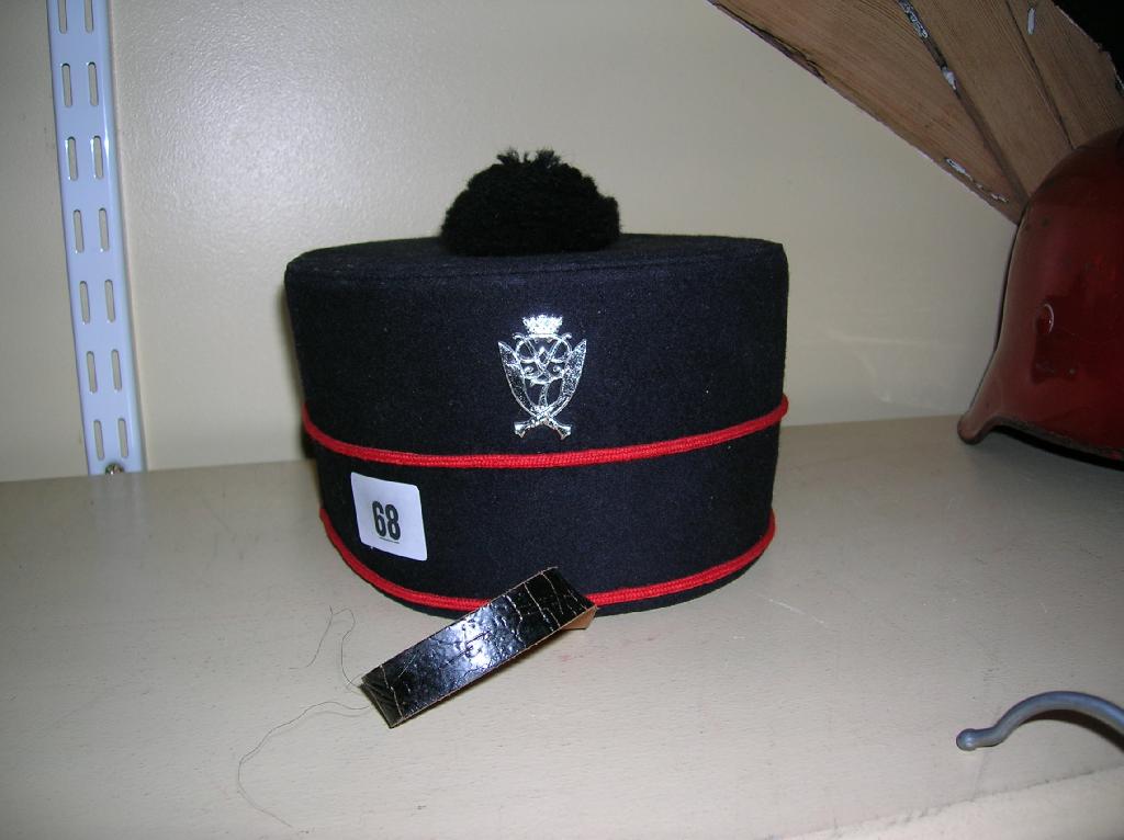 Appraisal: A th Ghurkha Battalion full dress pill-box hat made by