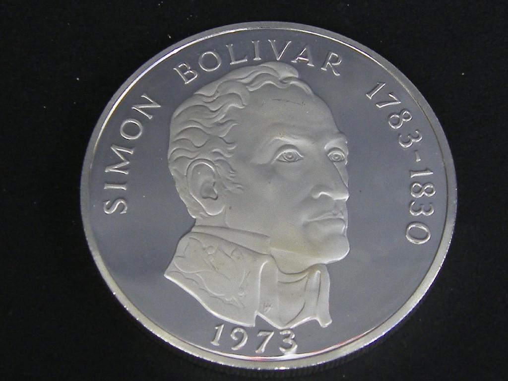 Appraisal: Republic of Panama Simon Bolivar sterling silver Balboas coin cased