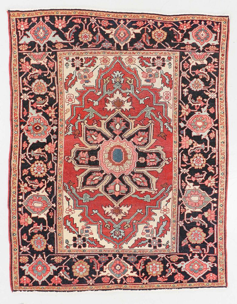 Appraisal: Antique Serapi Rug Persia ' '' x ' Antique Serapi