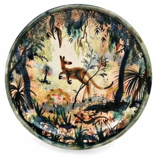 Appraisal: Arthur Merric Bloomfield Boyd - Circa The flattened earthenware dish