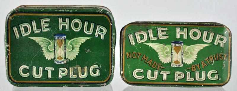 Appraisal: Lot of Idle Hour Cut Plug Tobacco Tins Description Both