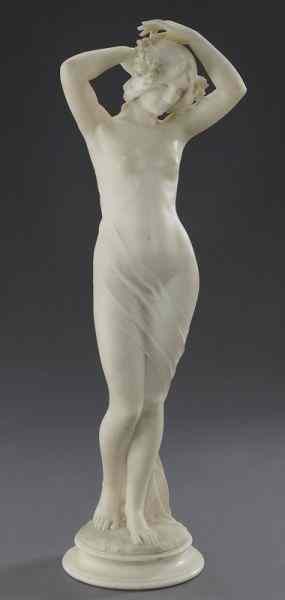 Appraisal: C Pittagula Italian marble sculpturedepicting a standing nude Inscribed on