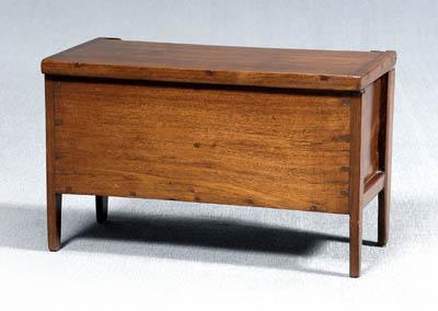 Appraisal: Rare Kentucky sugar box walnut with poplar secondary lift top