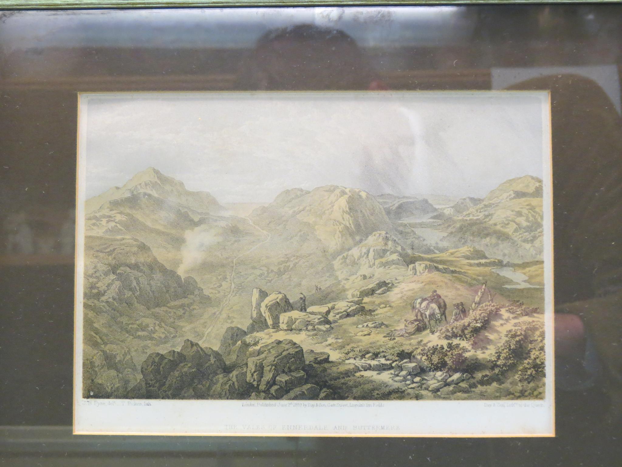 Appraisal: A pair of th century lithographs Cumbria Ennerdale and Buttermere