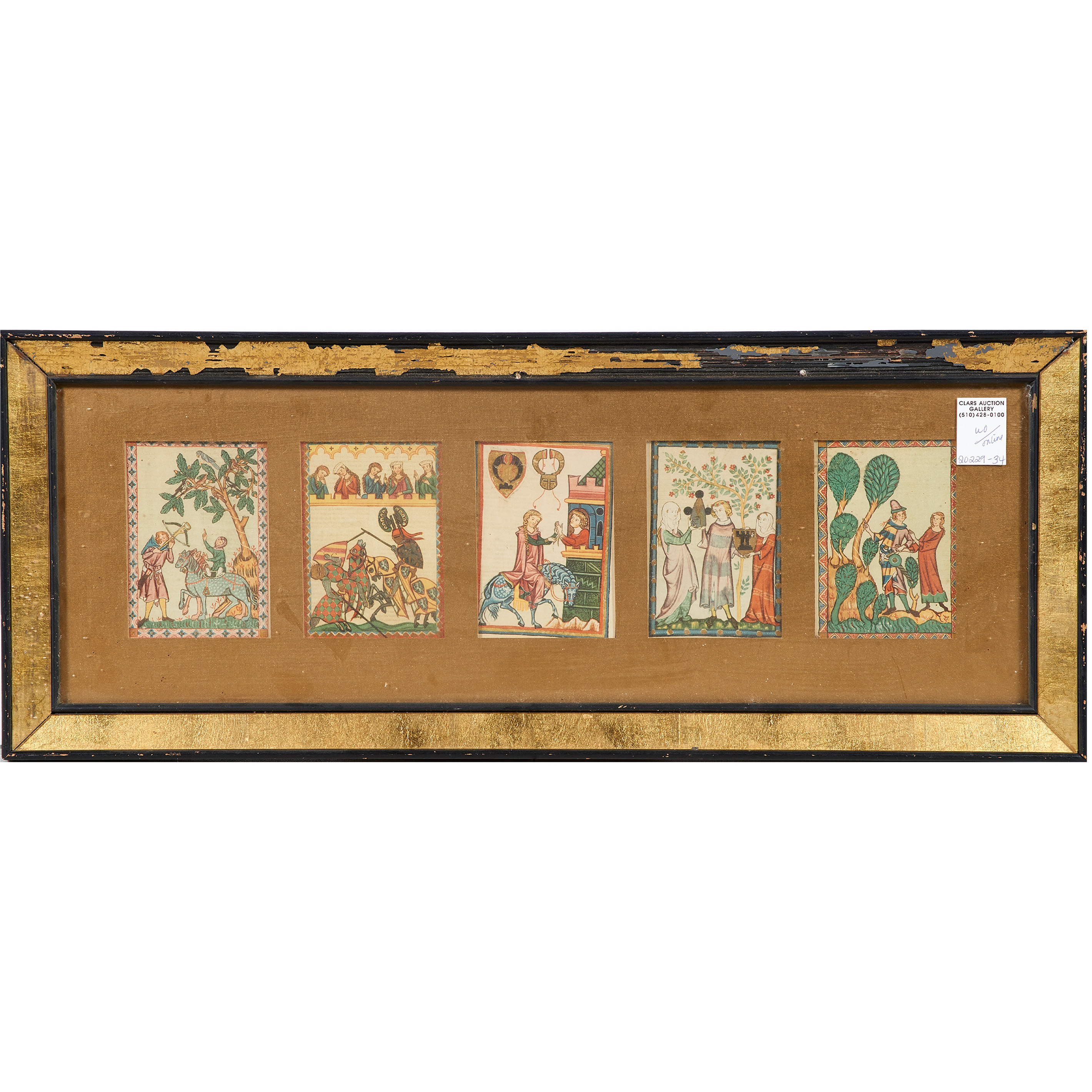 Appraisal: PRINTS EUROPPEAN SCHOOL European School Allegorical and Religious Scenes five