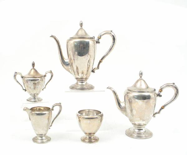 Appraisal: A sterling five piece tea amp coffee serviceFrank M Whiting