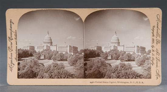 Appraisal: Washington D C Area stereoscopic view cards famous buildings in