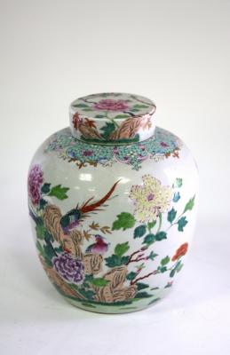 Appraisal: A Chinese famille rose ginger jar and cover cm high