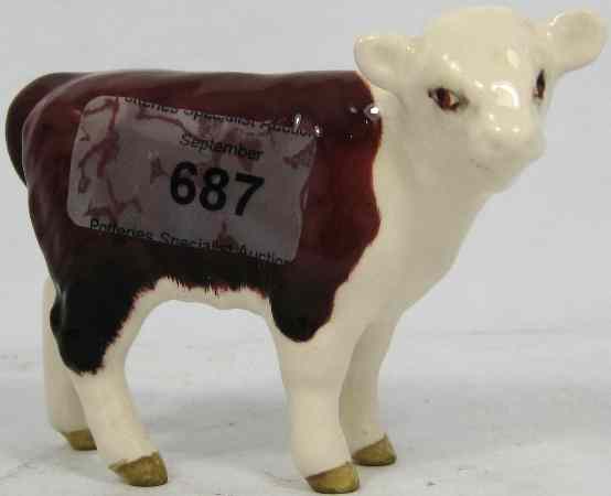 Appraisal: Rare Beswick Polled Hereford Calf C