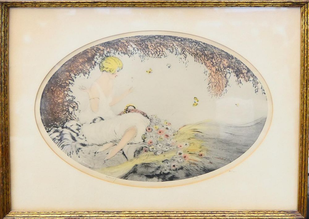 Appraisal: COTE 'S FRENCH COLOR LITHOGRAPH DAISY Signed Cote color lithograph